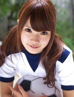 Manami Sato in sports equipment can&#180;t wait to play ball
