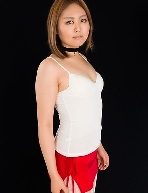 Stunning young girl Ayano Hidaka showing her feet in a white pantyhose