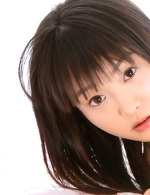 Kana Moriyama is sexy both in uniform and in satin linjerie